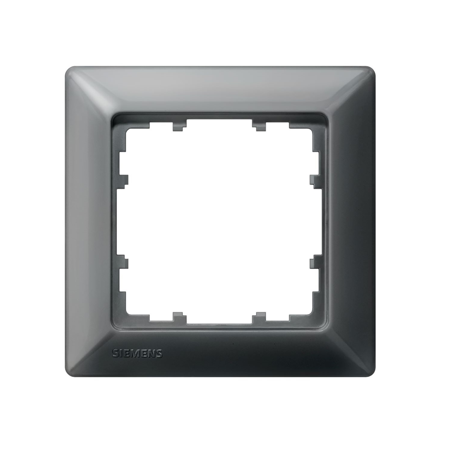 Siemens 1-slot socket frame Delta Line, black, 5TG2551-6 cover photo