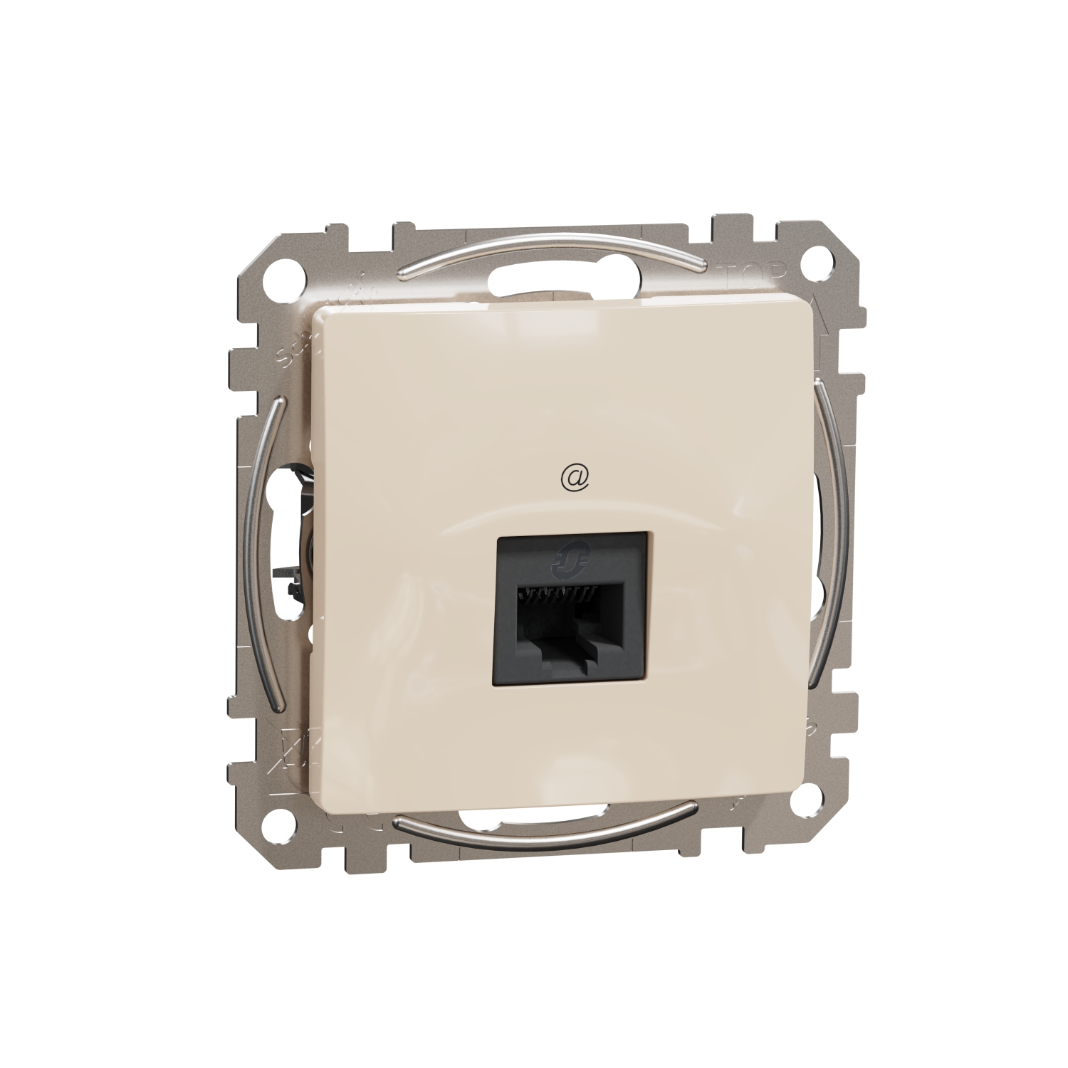Schneider Electric data socket 1xRJ45 flush-mounted (mechanism) CAT5E UTP beige SEDNA Design, SDD112451 cover photo