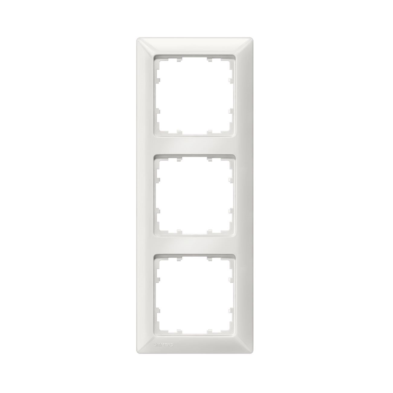 Siemens 3-slot socket frame Delta Line, white, 5TG2553-0 cover photo