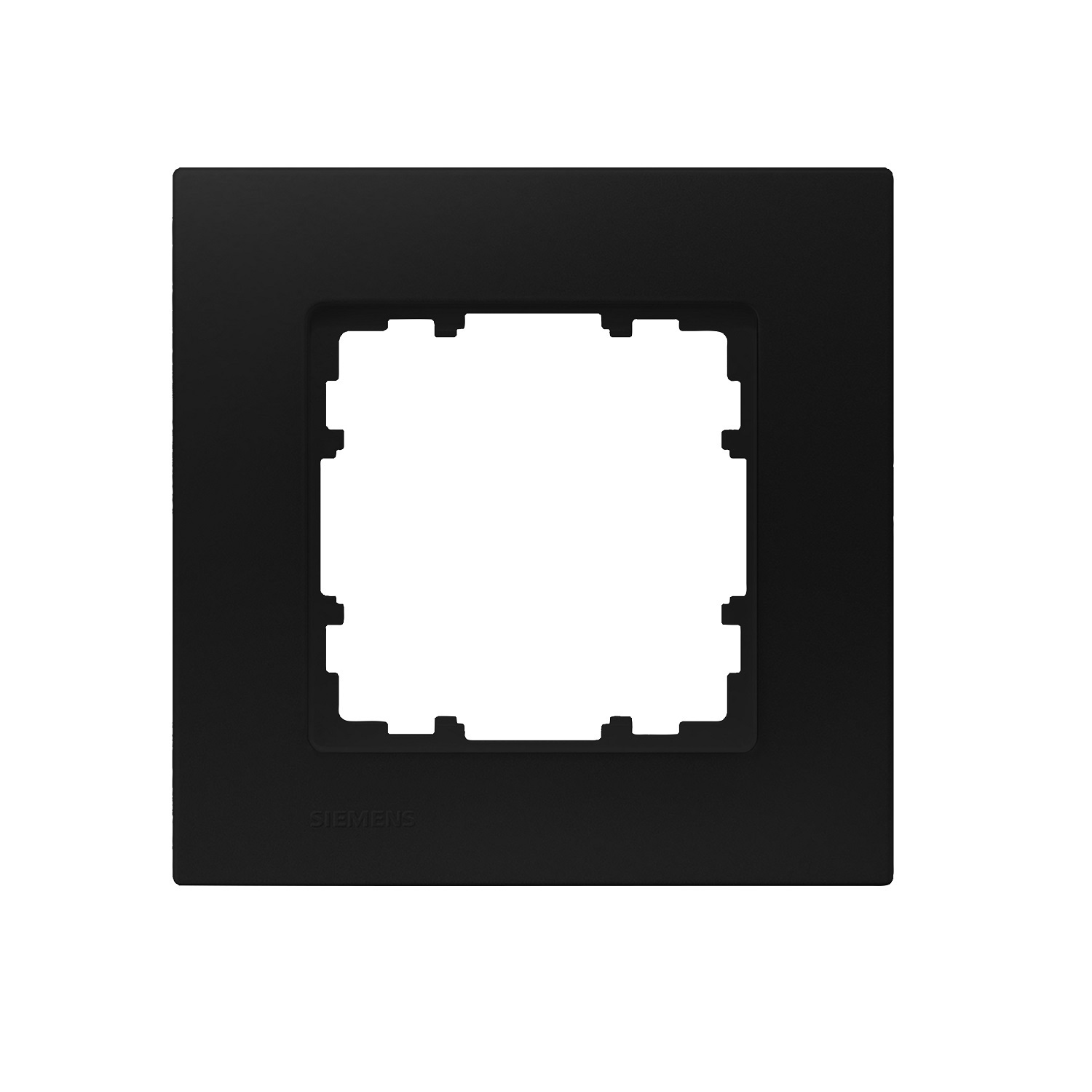 Siemens 1-slot socket frame Soft Black MIRO Delta, 5TG1111-0SB cover photo