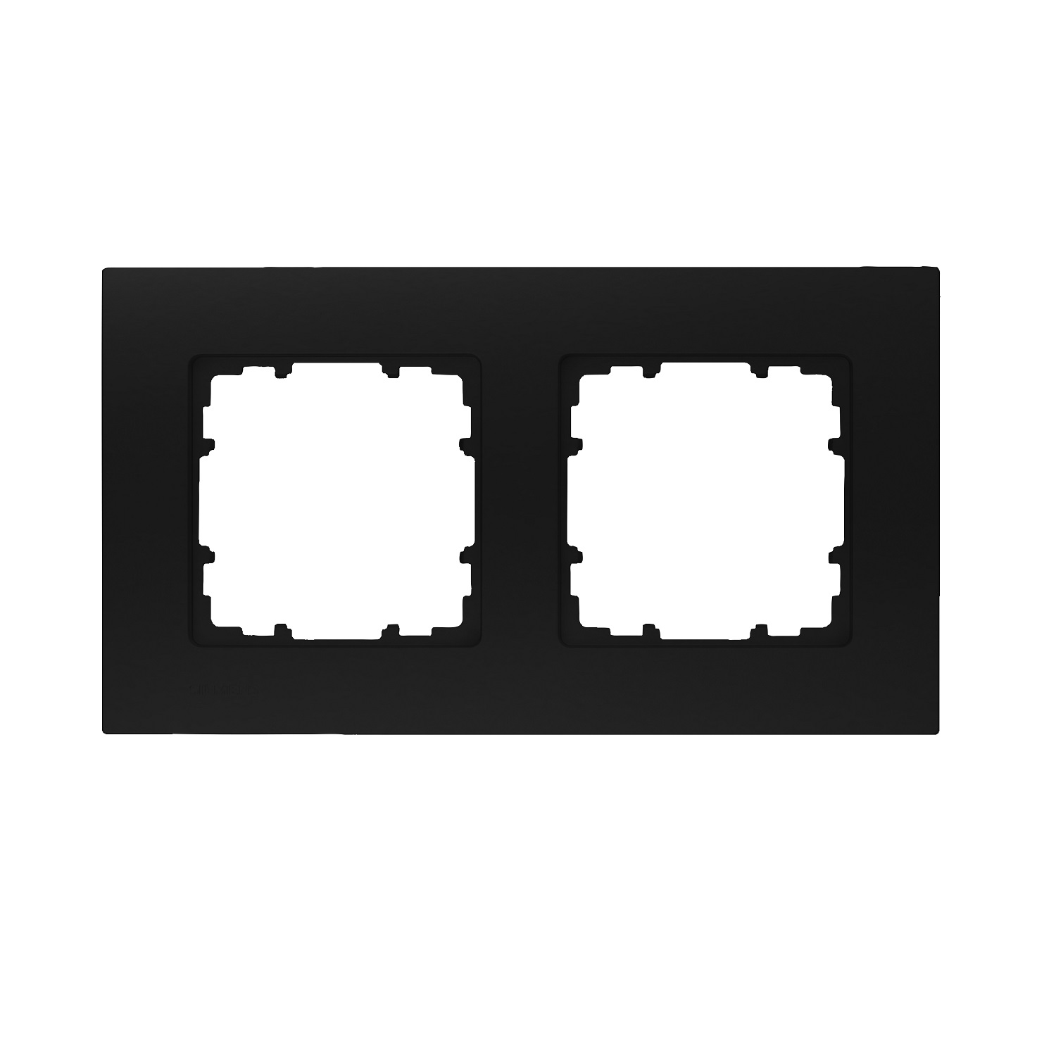 Siemens 2-slot socket frame Soft Black MIRO Delta, 5TG1112-0SB cover photo
