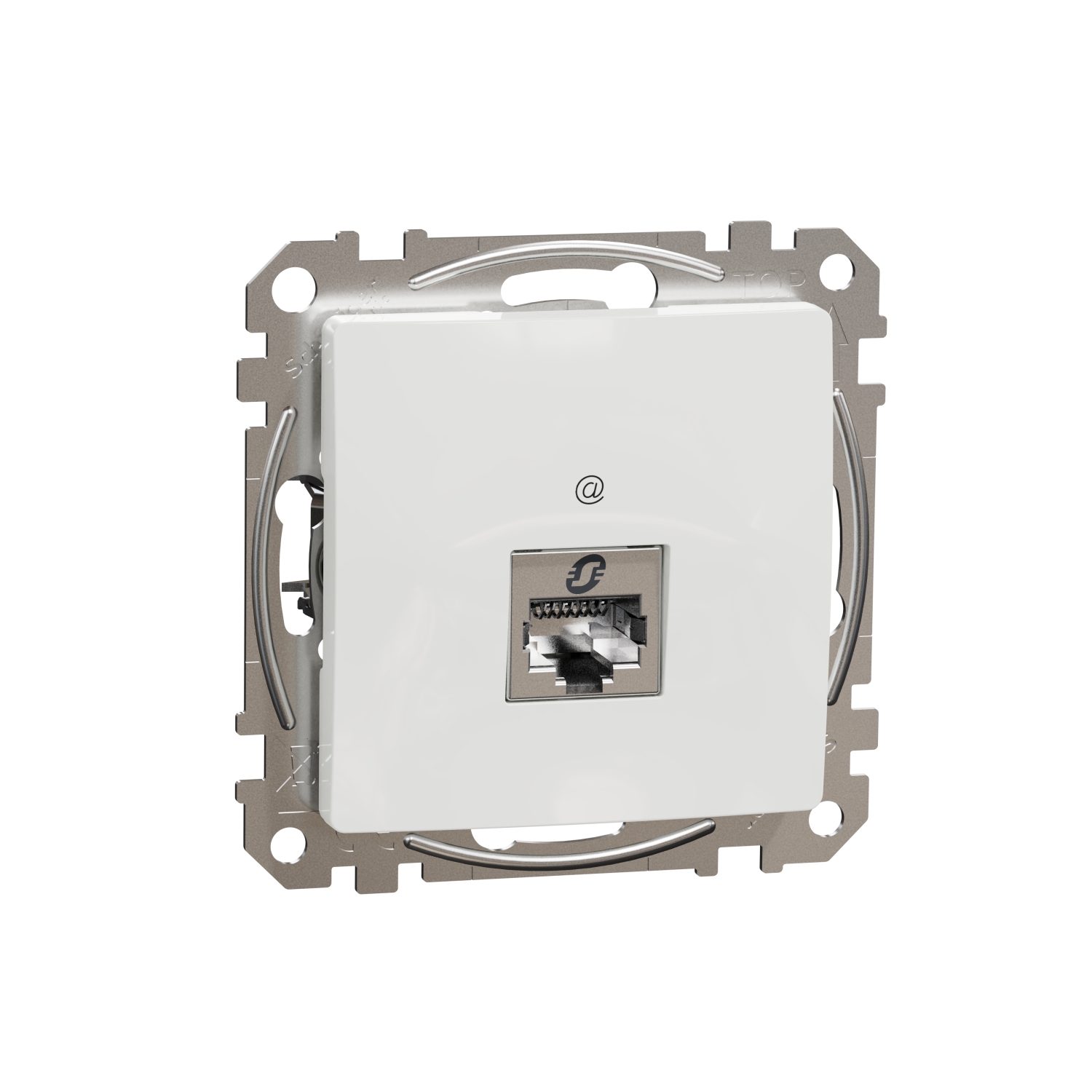 Schneider Electric flush-mounted data socket mechanism Sedna Design 1xRJ45 CAT6 STP white, SDD111461S cover photo