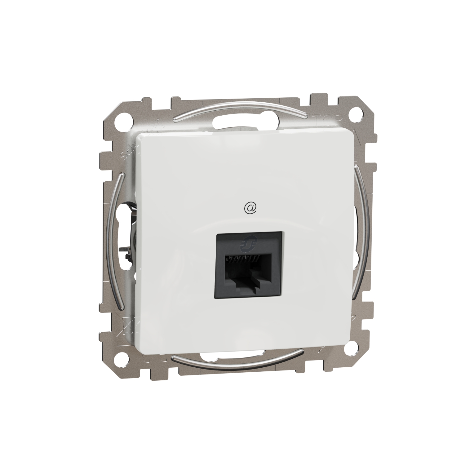 Schneider Electric flush-mounted data socket mechanism Sedna Design 1xRJ45 CAT6 UTP white, SDD111461 cover photo