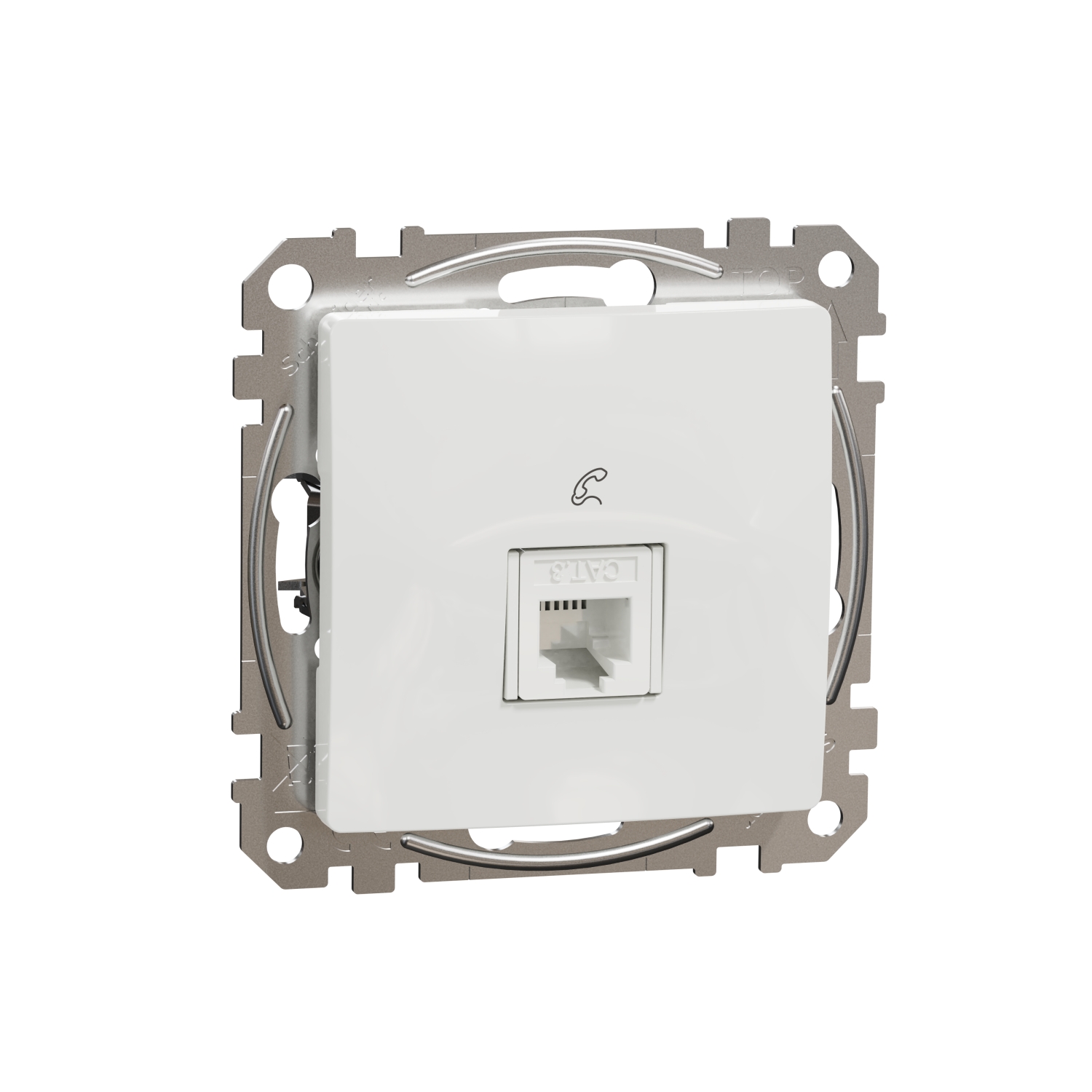 Schneider Electric telephone socket 1xRJ11 flush-mountedt mechanism Sedna Design 1xRJ11 white, SDD111491 cover photo