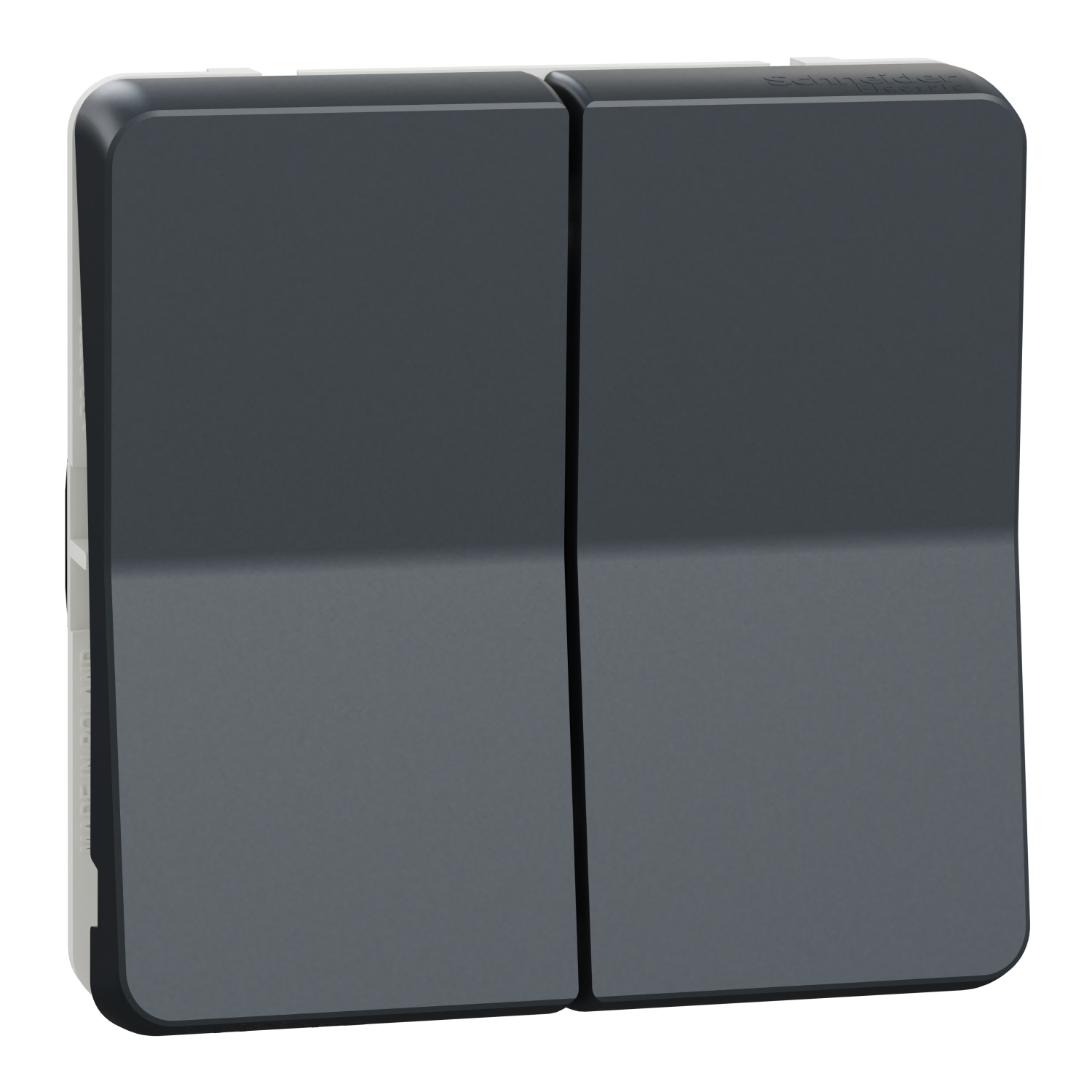 Schneider Electric flush-mounted double-button switch Mureva (1+1) IP55 anthracite, MUR35019 cover photo