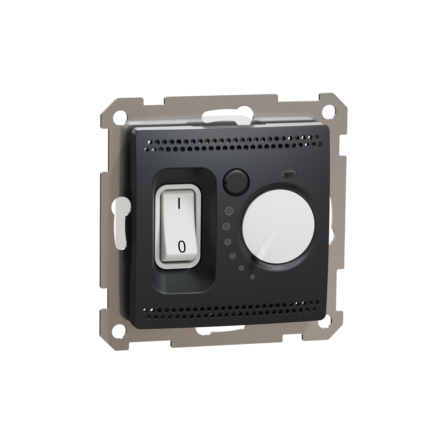 Schneider Electric floor thermostat flush-mounted 5...50°C (mechanism) antracite SEDNA Design, SDD114507 cover photo