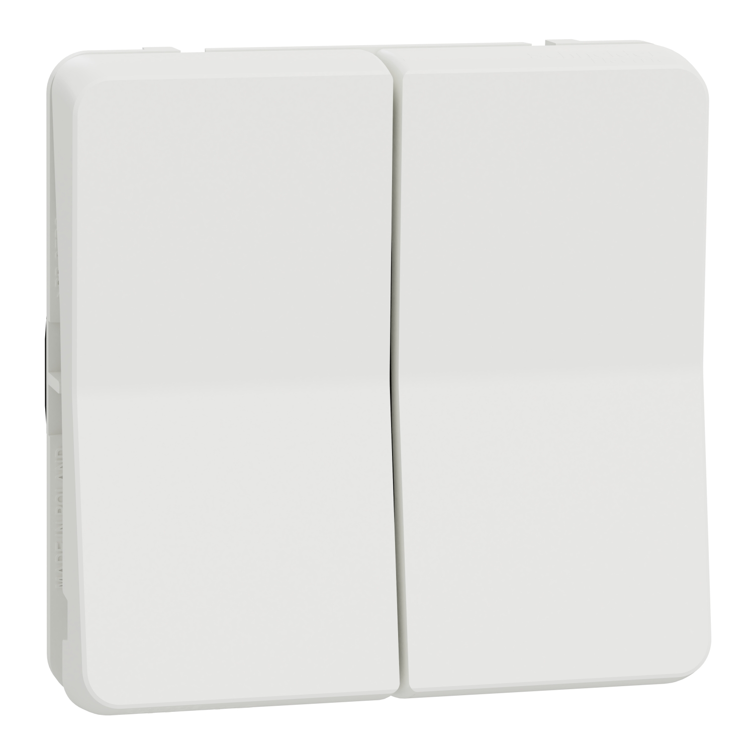 Schneider Electric two-way switch 1+1 flush-mounted (meh) 10A White IP55 MUREVA, MUR39022 cover photo