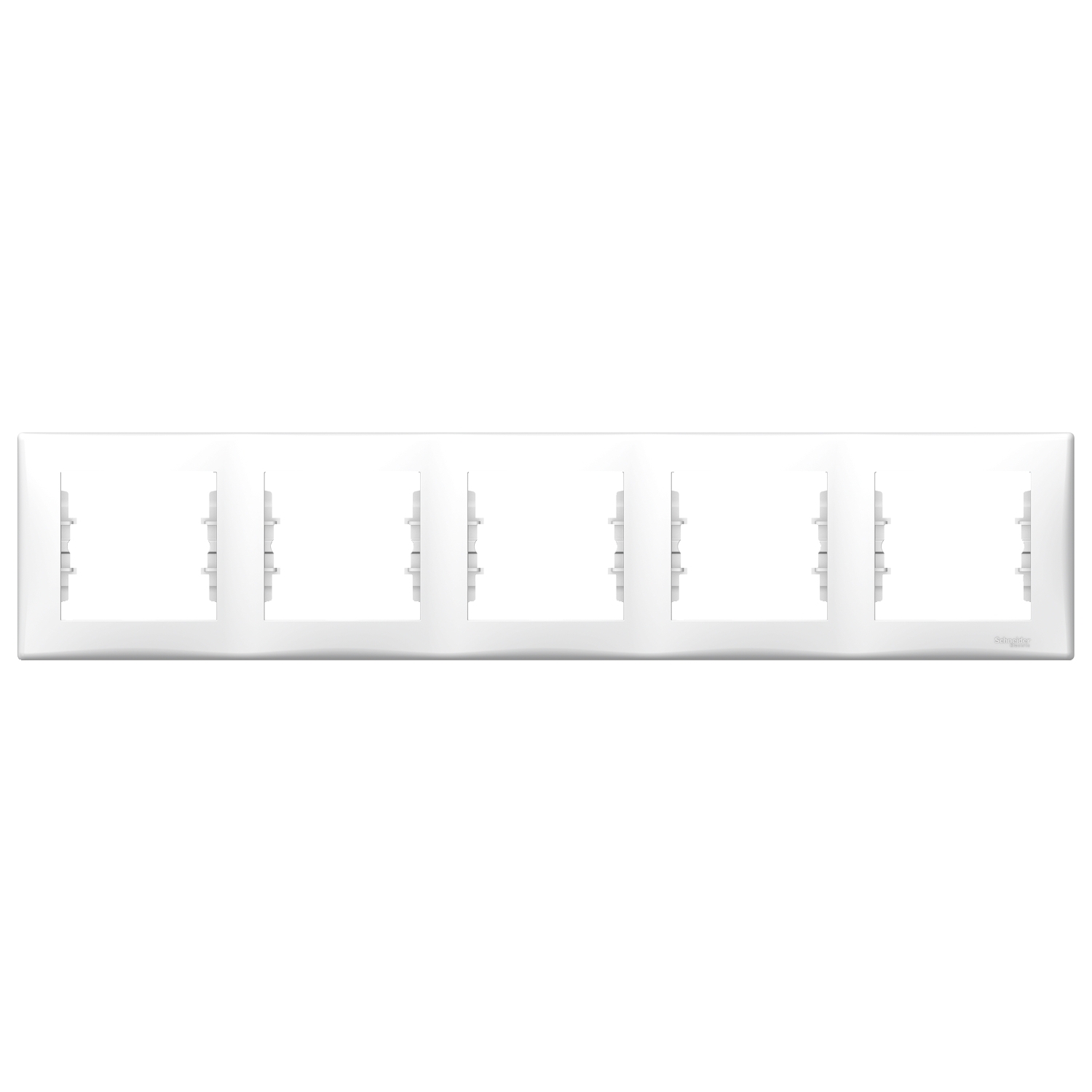 Schneider Electric socket frame 5-slot White horizontal SEDNA blister, SDN5801021 cover photo