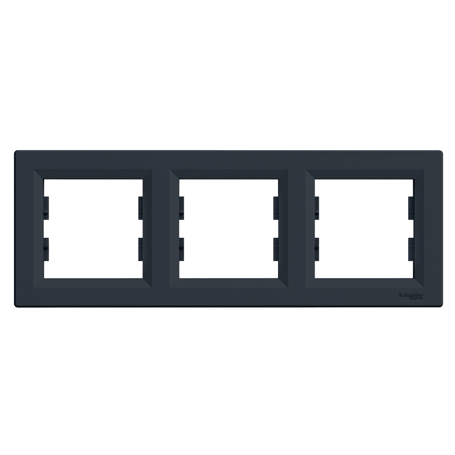Schneider Electric socket frame 3-slot Asfora antracite, EPH5800371 cover photo