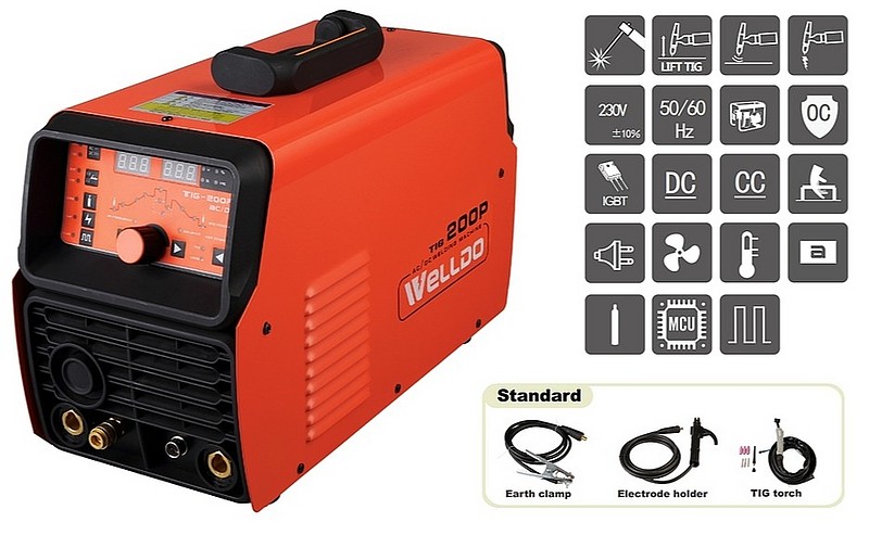 Welldo inverter welding machine, TIG-200P AC/DC cover photo