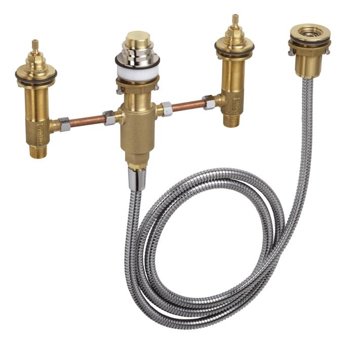 Hansgrohe basic set for 4-hole rim mounted bath mixer, HG13244180 cover photo