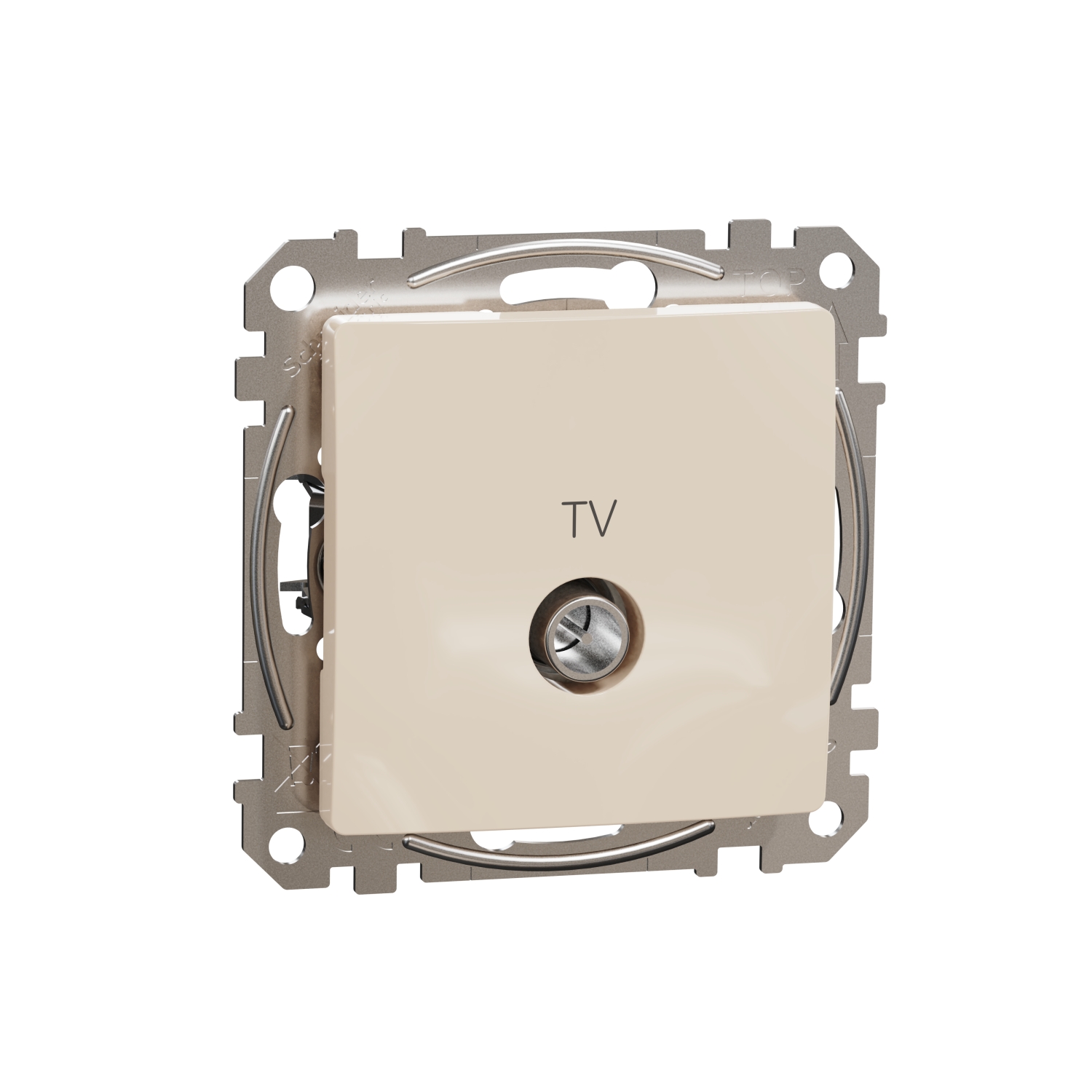 Schneider Electric TV antenna end socket flush-mounted (mechanism) 4dB beige SEDNA Design, SDD112471 cover photo