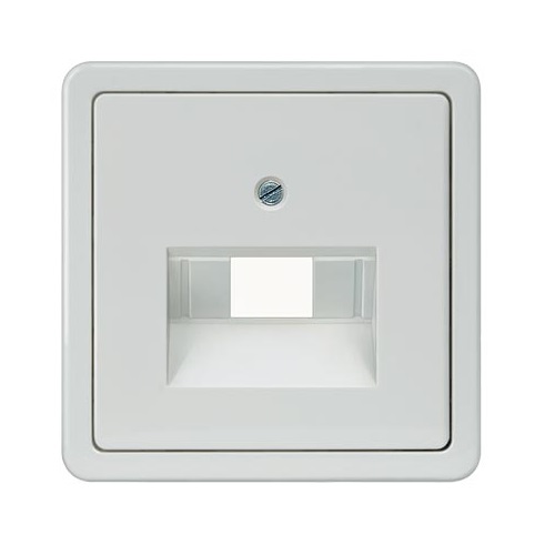 Siemens central plate Delta Profil, for 1xRJ45 data socket, silver, 5TG1765 cover photo