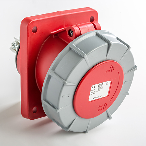 IDE electricity socket 3P+N+E 400V 63A 6h IP67 red, 03853 cover photo