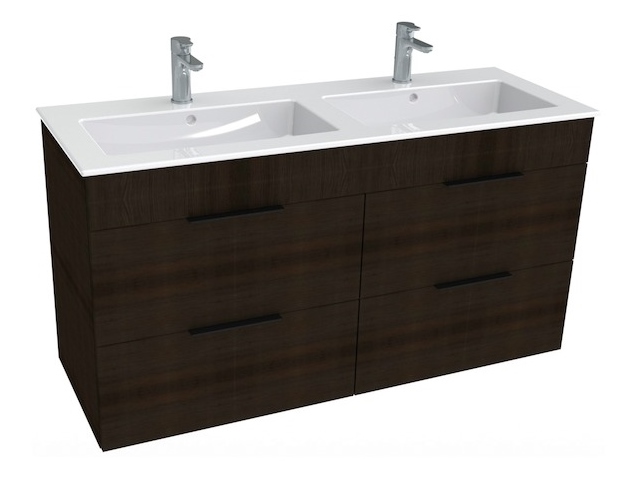 Jika vanity unit with washbasin Cube, 1200x430mm, h=607mm, 4A, dark oak, H4536621763021 cover photo