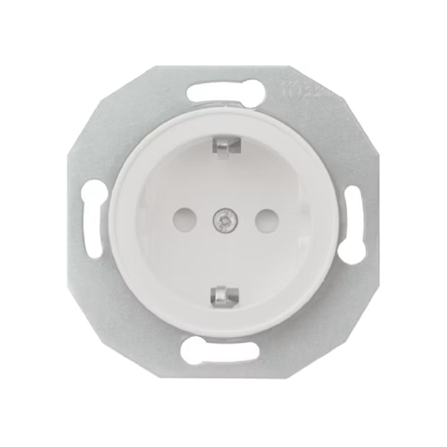Schneider Electric 1-slot electricity socket, grounded, white RENOVA, WDE011105 cover photo