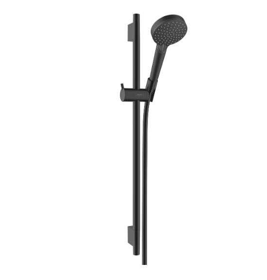 Hansgrohe hand shower set Vernis Blend Vario 100 II, EcoSmart , 650mm, 1600mm, matte black, HG26423670 cover photo