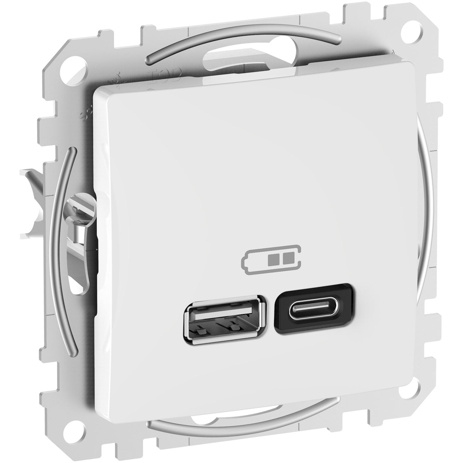Schneider Electric USB charger A 1.5A, with C 3A 45W white Sedna Design, SDD111404 cover photo