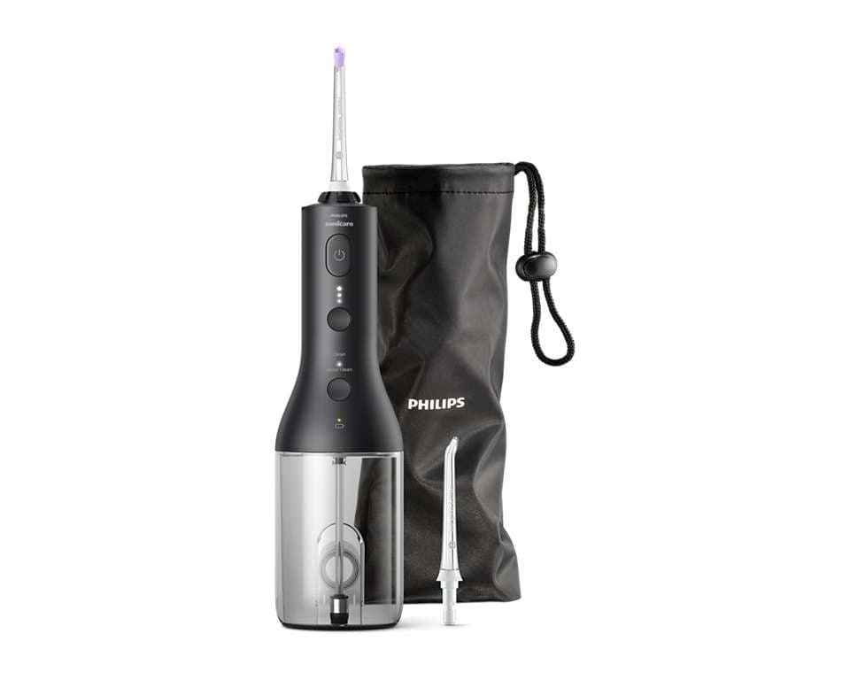Philips Sonicare Cordless Power Flosser 3000 oral irrigator, black, HX3826/33 cover photo