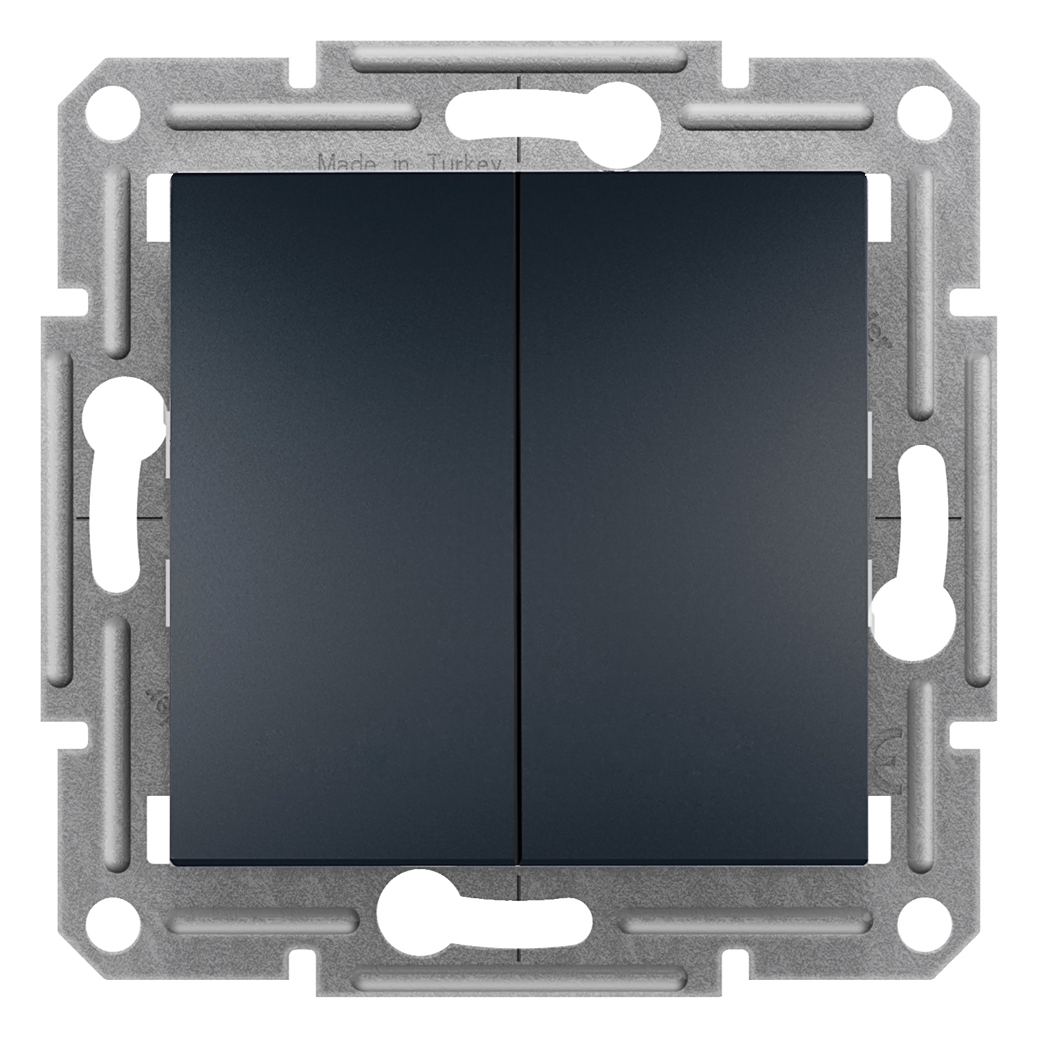 Schneider Electric flush mounted double-button switch mechanism (1+1) IP20, anthracite, Asfora, EPH0300171 cover photo