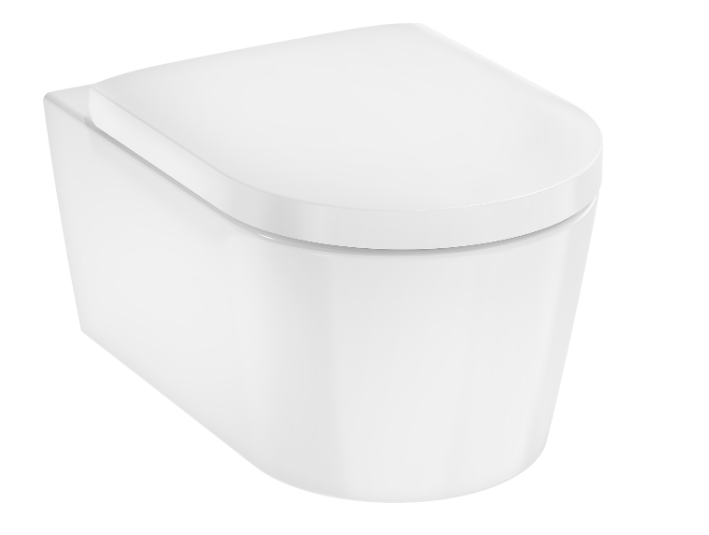 Hansgrohe WC with QR/SC seat EluPura S Rimless, 360x540mm, wall mounted, AquaChannel Flush, white, HG60292450 cover photo