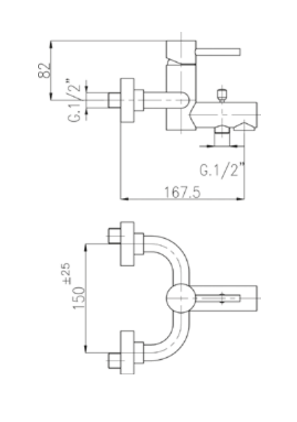 Faris bath water mixer housing 12050 Arial, chrome, 0102222 cover photo