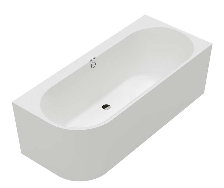 Villeroy & Boch bathtub Oberon 2.1, 1800x800mm, with panel and siphon, right corner, white Quaryl, UBQ180OBN9CR00VD01 cover photo