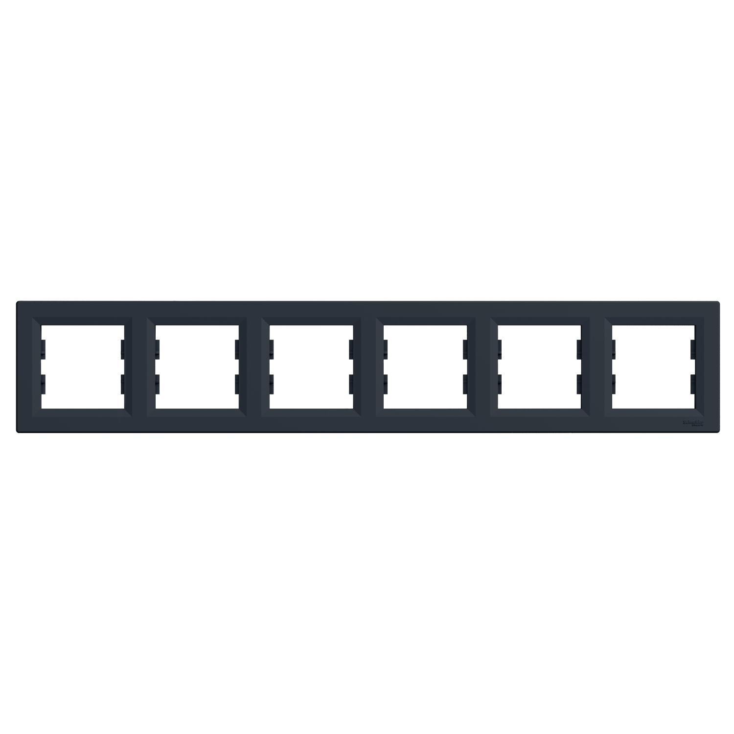 Schneider Electric socket frame 6-slot anthracite Asfora, EPH5800671 cover photo