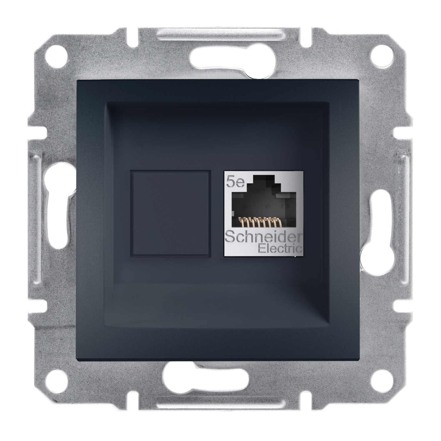 Schneider Electric data socket 1XRJ45 CAT.5E, under-plaster, anthracite, Asfora, EPH4300171 cover photo