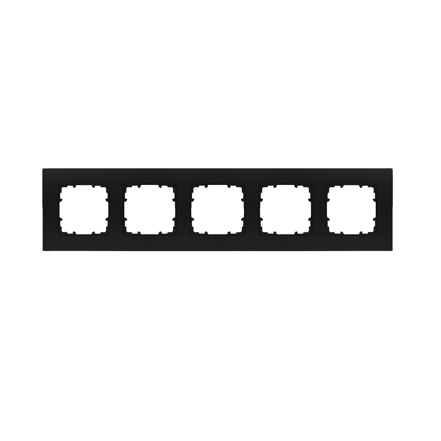 Siemens 5-slot socket frame Soft Black MIRO Color Delta, 5TG1115-0SB cover photo
