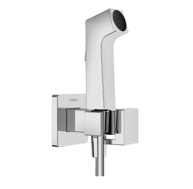 Hansgrohe built-in hand shower Bidette 1jet E EcoSmart+, with 1250mm hose and holder, for mixed water, chrome, HG29233000 cover photo