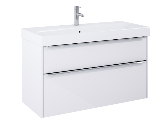 Jika vanity unit with sink Pure, 1020x440mm, h=540mm, 2A, shiny white, H40B2364025002 cover photo