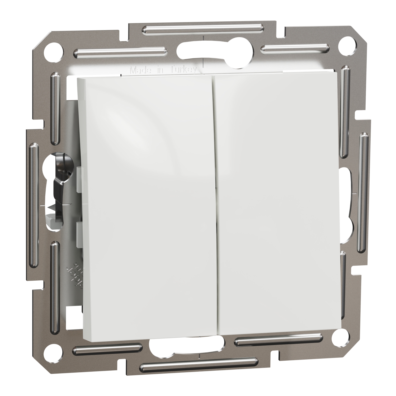 Schneider Electric two-way switch 1+1 flush-mounted white Asfora, EPH0670121 cover photo