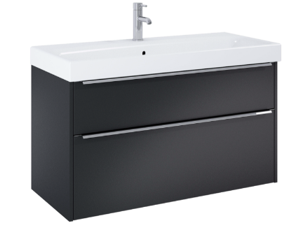 Jika vanity unit with sink Pure, 1020x440mm, h=540mm, 2A, matte black, H40B2364023532 cover photo