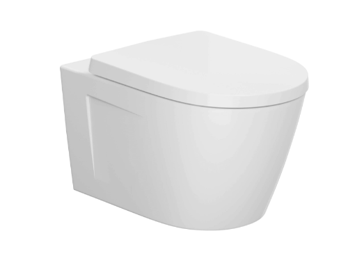 Jika WC with QR/SC seat Cubito Style rimless, wall mounted, 355x530mm, Vortex, white, KK CUBITO STYLE WH cover photo