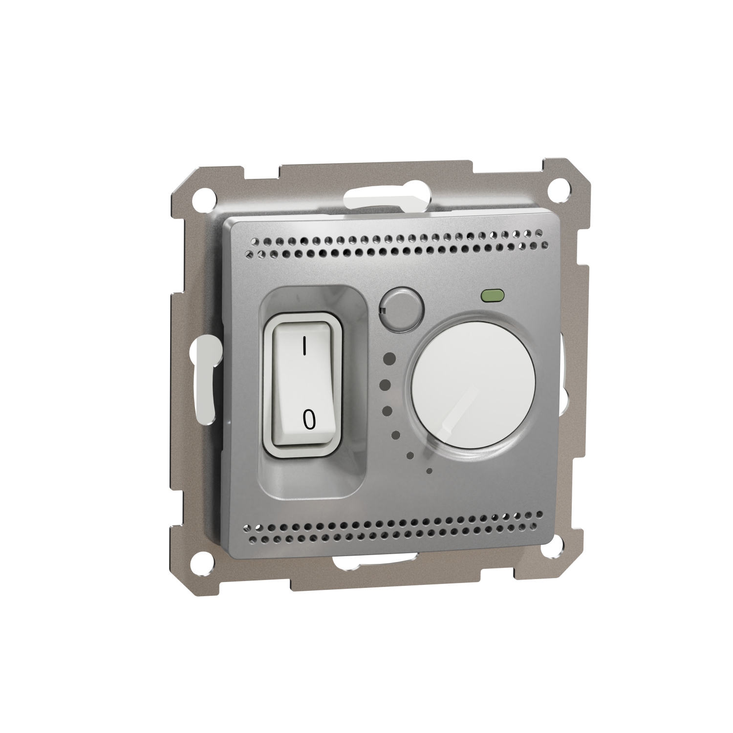 Schneider Electric floor thermostat flush-mounted 5...50°C (mechanism) aluminum SEDNA Design, SDD113507 cover photo