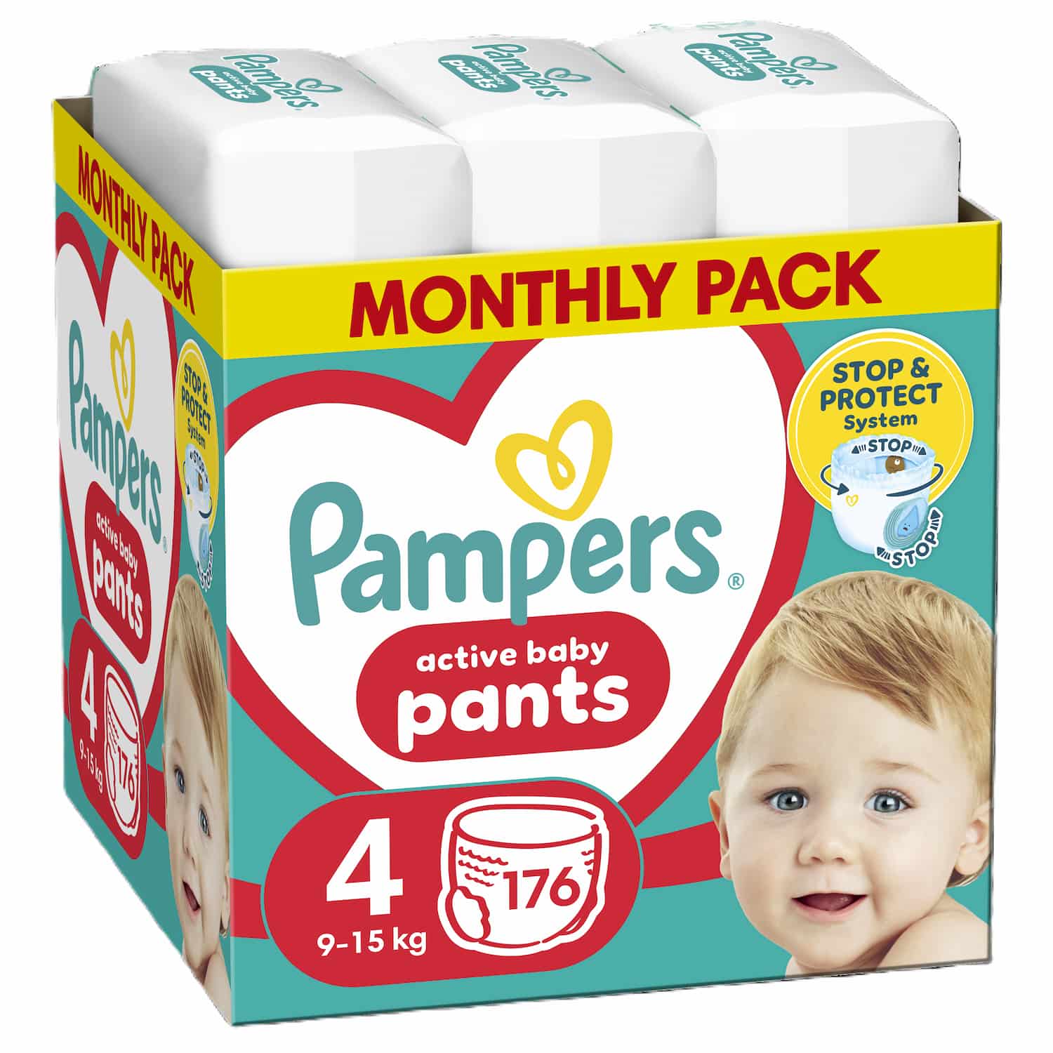 Pampers Pants diapers, size 4, 9kg-15kg, 176 pcs., 81748890 cover photo