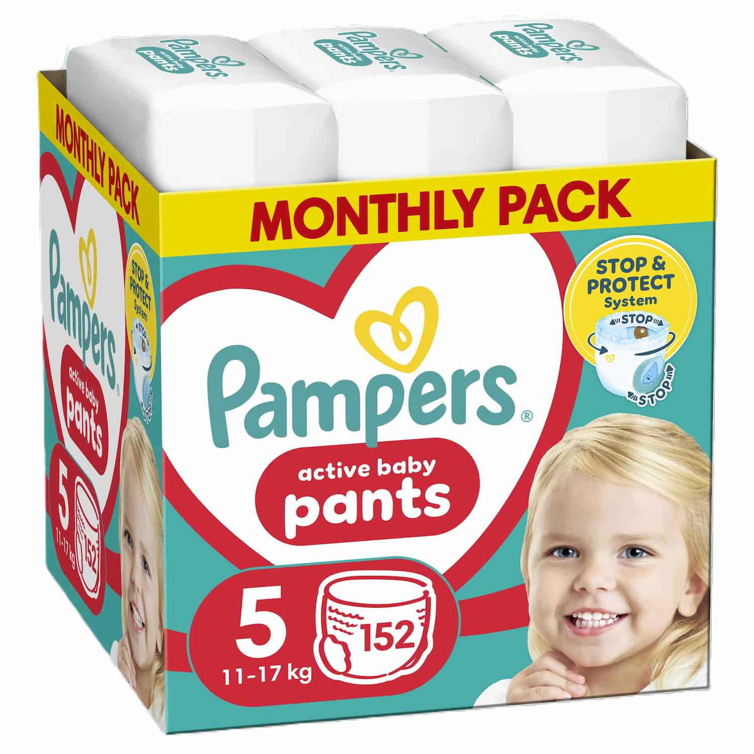 Pampers Pants diapers, size 5, 12kg-17kg, 152 pcs., 81748892 cover photo